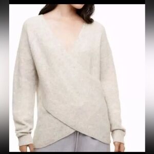ARITZIA The Group Babaton Faux Wrap Alpaca/Wool Long Sleeve Sweaters Size Med